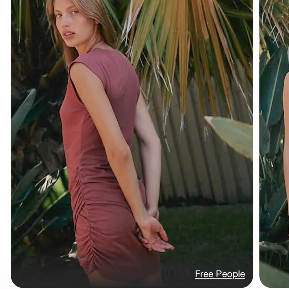 Free People Beach Jacinta Cotton Mini Dress in Maple Syrup M